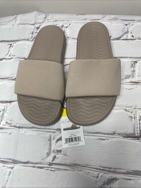 Lazypants Neutral Taupe Slide Sandals